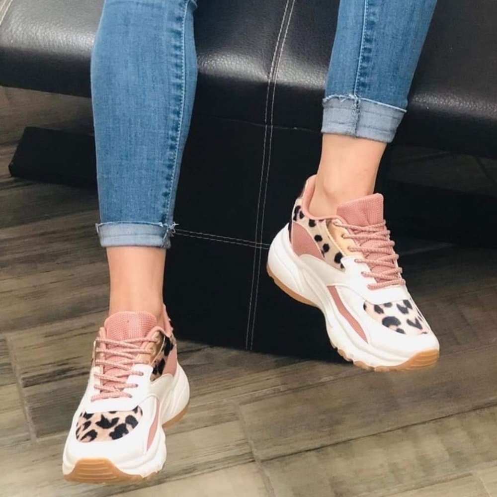 Sale!🔥💝🆕️Icey Pink Leopard Sneakers💝Size 10 - Picture 3 of 8